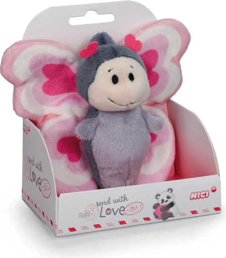 Nici plush butterfly Love in a gift box 10 cm