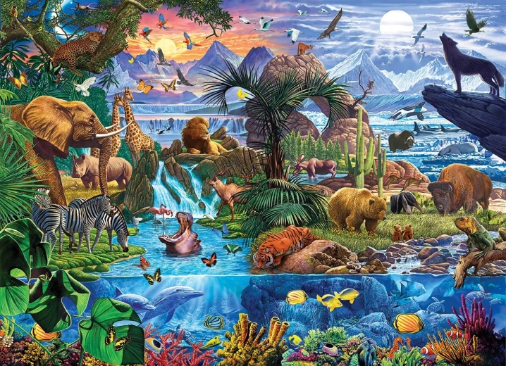 EUROGRAPHICS Puzzle Animaux du monde 5000 pièces