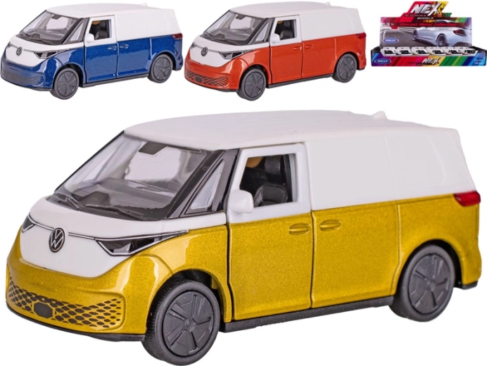 Modèle métallique fourgon Welly Volkswagen ID. Buzz Cargo à rétrofriction 11,5 cm