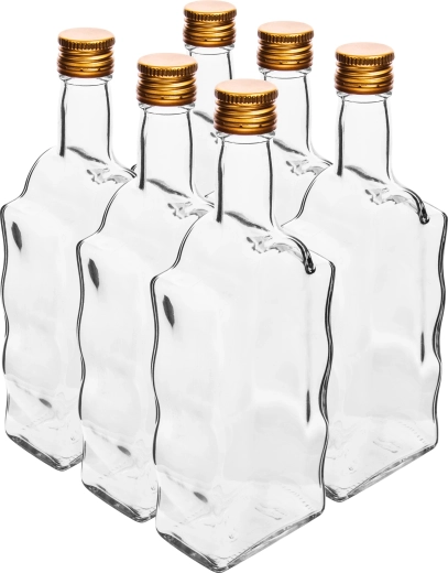 Bouteille en verre MONASTER 500 ml avec bouchon à vis, lot de 6 pièces