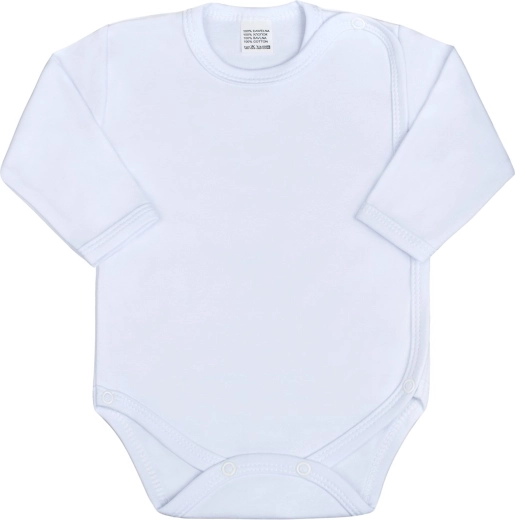 Body bébé entièrement boutonné à manches longues New Baby Classic blanc 62