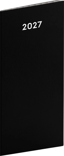 Agenda de poche fin Notique noir 2027 (8 × 18 cm)