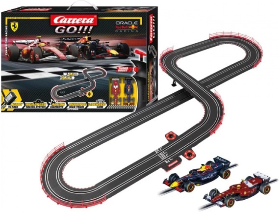 Carrera GO Champion’s Racing racebaan met F1 FERRARI en RED BULL, 4,3 m