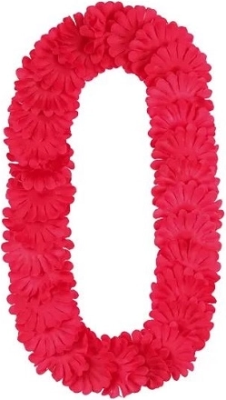 Dark Pink Hawaiian Flower Necklace 1.2 m