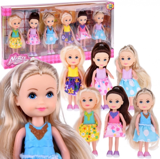 Beautiful Mini Dolls 12 cm Set of 6 Pieces