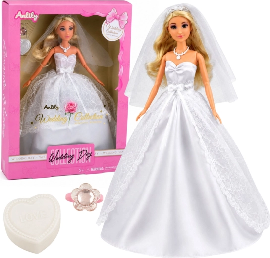 Anlily Fashion Doll Bride in Wedding Dress 30 cm