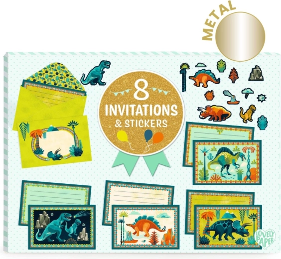 DJECO Dinosaur Invitations Gift Set