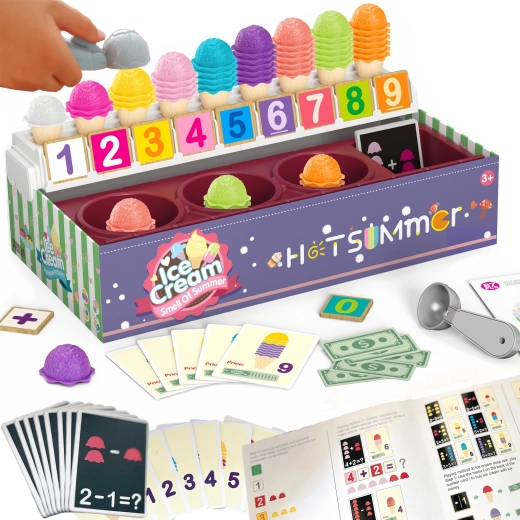 Woopie glacier éducatif XXL boutique avec apprentissage du calcul 87 pcs