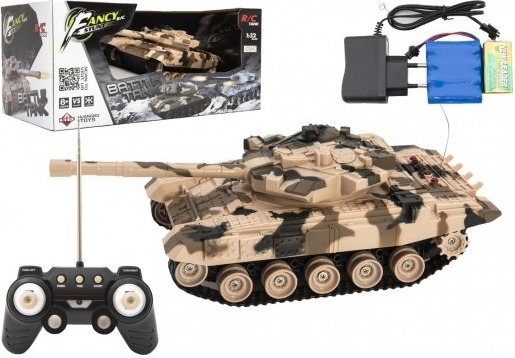 Op afstand bestuurbare tank met oplaadbare set en geluidseffecten