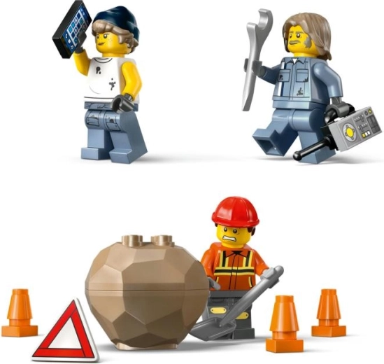 Minifigures and accessories for action play