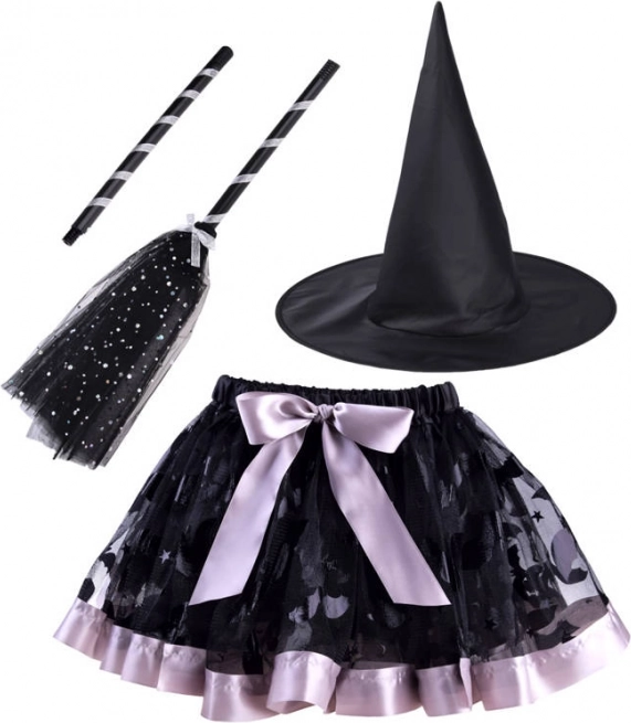 kids’ witch costume with broom – Witch