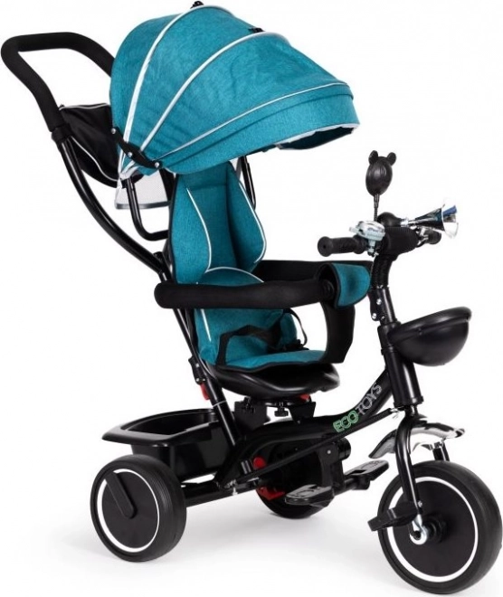 ECOTOYS Kinderdreirad mit drehbarem Sitz und Verdeck