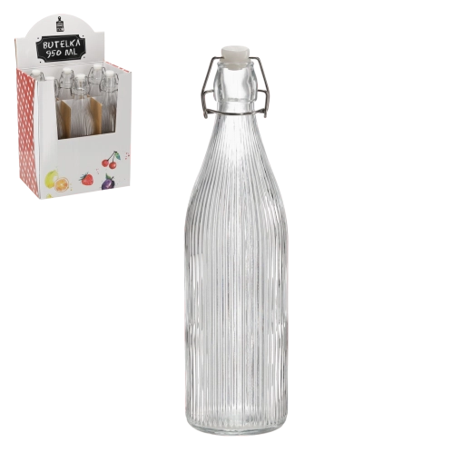 950 ml glass bottle with swing-top closure