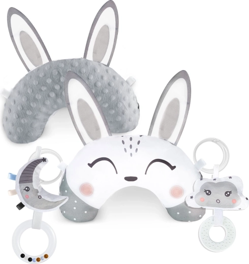 Nukido Tuli‑Nuli sensory pillow with rattle and teether for babies