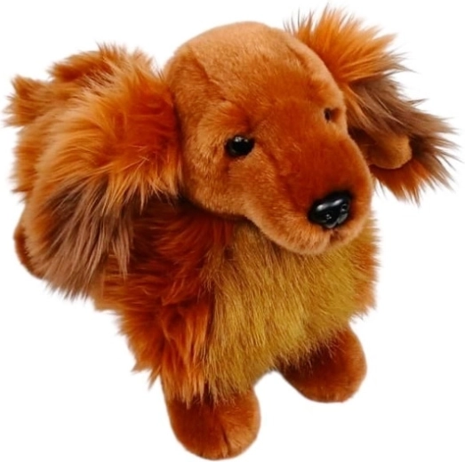 Pluchen teckel bruin 30 cm