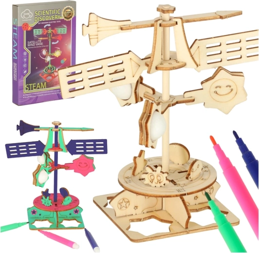 Science Kit Natural Science 3D Wooden Wind Vane – DIY Model for Kids