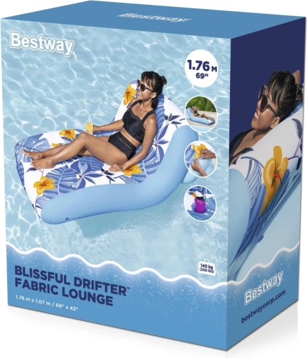 Opblaasbaar ligbed Blissful Drifter met textielbekleding, 176 × 107 cm