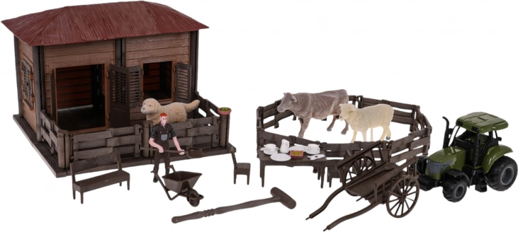 Ferme avec tracteur et accessoires