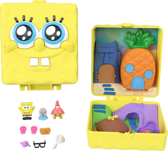 Portable case with a mini Bikini Bottom world