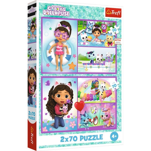 Puzzle Gabby Gabbys magisches Häuschen 2in1, 2x70 Teile