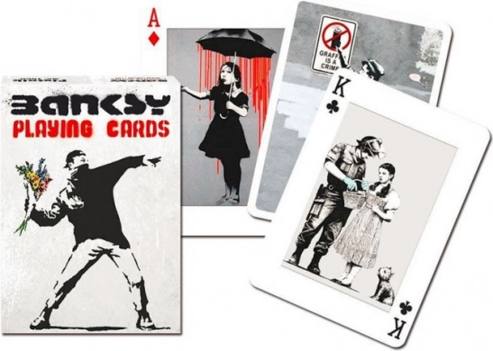 Cartes à jouer avec motifs Banksy par Piatnik