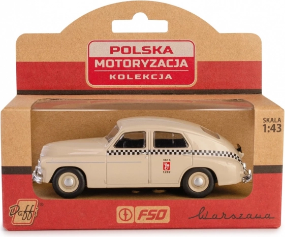 Historische auto PRL Warszawa M20 taxi zandkleur model