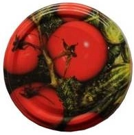 Couvercle pour bocaux de stérilisation 82 mm avec motif tomates