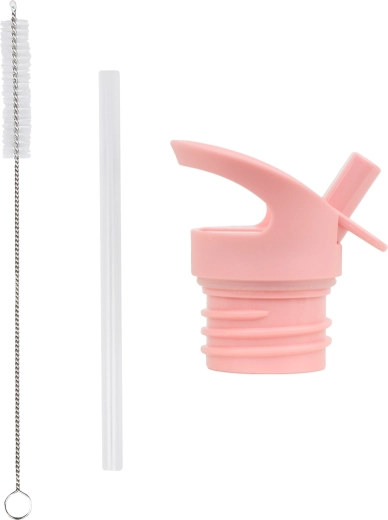 A Little Lovely Company ensemble de bouchon, brosse et paille pour bouteille en inox Comète