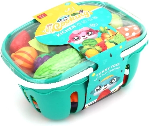 Praktische mand met deksel en handgrepen