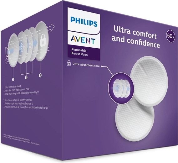 Coussinets d’allaitement jetables Philips Avent – 60 pièces