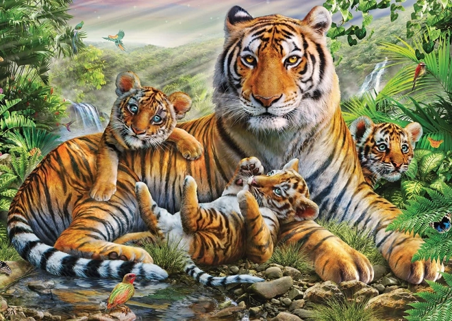 Puzzle Tigresse et ses petits 1000 pièces SCHMIDT