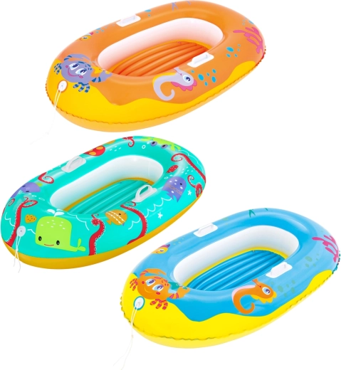 Bateau gonflable pour enfants Bestway avec poignées et corde de remorquage 119 × 79 cm