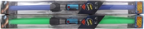Double-sided telescoping light sword with sound