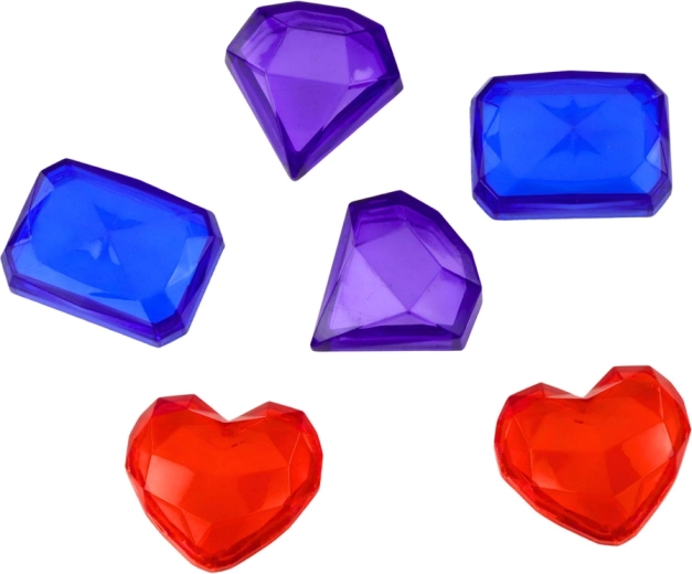 Gemmes brillantes et formes pour un jeu créatif