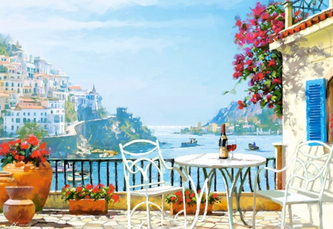 Puzzle mit 1000 Teilen – Mediterraner Wein für zwei