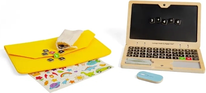 Ordinateur portable magnétique en bois pour enfants