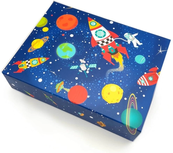 Gift box with a galactic theme
