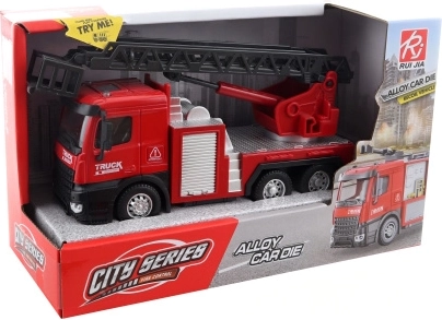Camion de pompiers en métal avec échelle extensible 15 cm