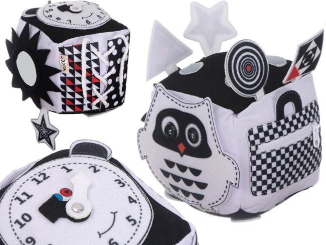 Educational Black-and-White Contrast Sensory Cube