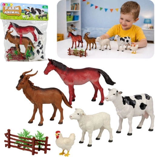13-Piece Farm Domestic and Livestock Animal Figurine Set