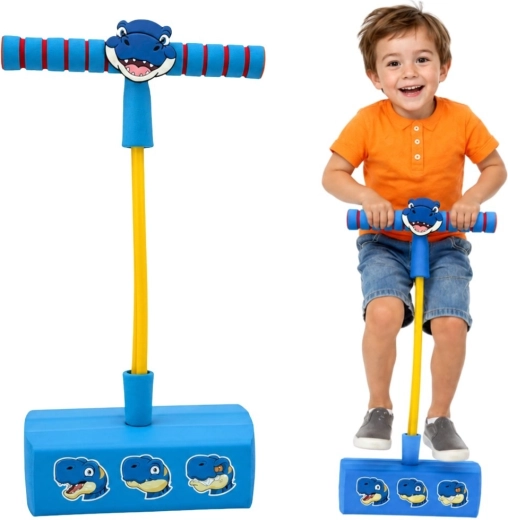 Woopie foam pogo jumper for kids – blue dinosaur