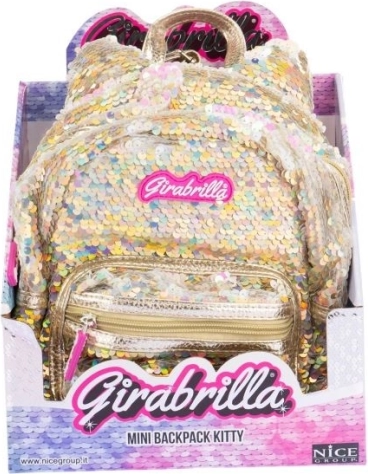 Kinder rugzak GIRABRILLA kat goud met pailletten