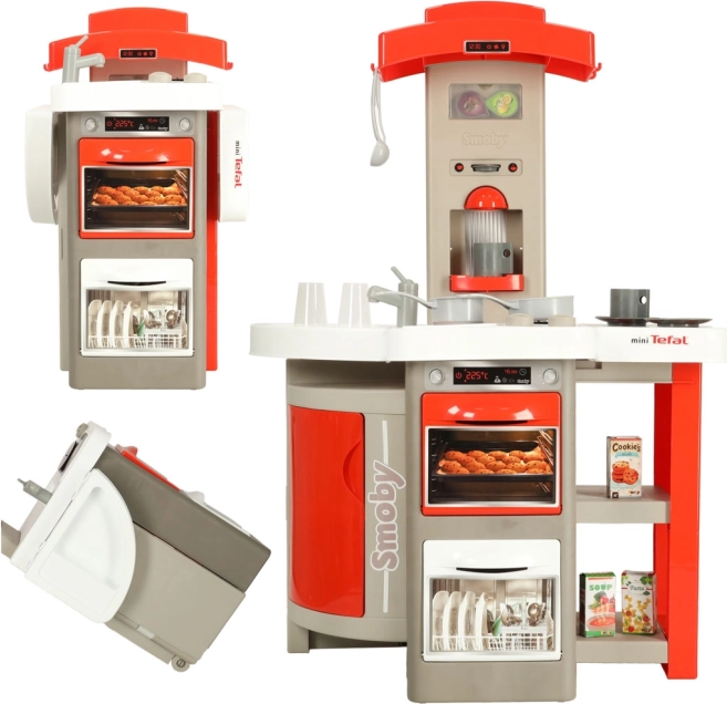 Smoby Kinderküche MINI TEFAL OpenCook elektronisch, klappbar auf Rollen