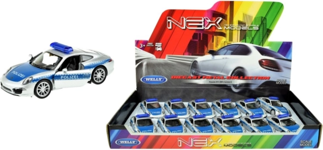 Politiemodel Porsche 911 Carrera S 12 cm – Welly