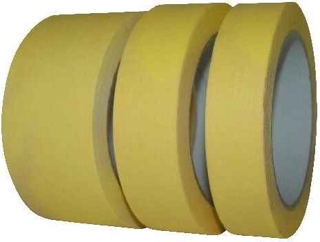 Ruban de masquage crêpé 25 mm × 50 m jaune jusqu’à 60 °C