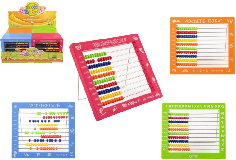 Kinder-Rechenrahmen mit 100 Kugeln, Kunststoff 19 × 16 cm