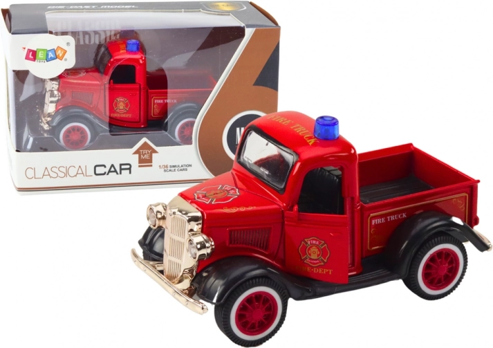 Classic Fire Truck 1:36 with Drive, Lights and Sounds Red