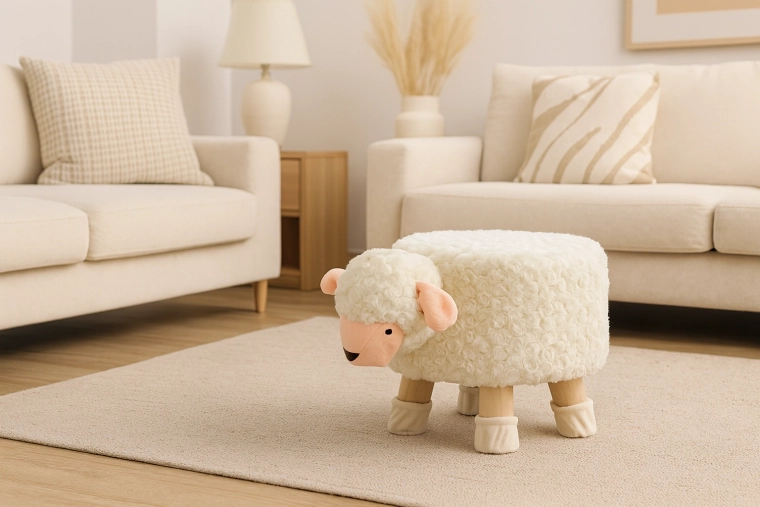 Pouf mouton 28 × 25 cm