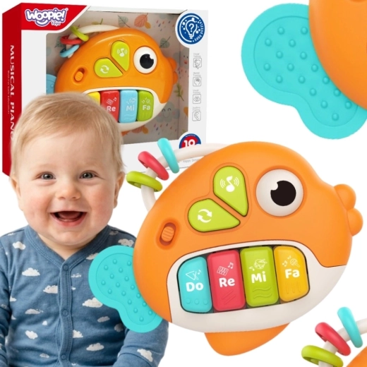 Woopie Baby Interactive Piano Fish with Sounds and Light 18m+