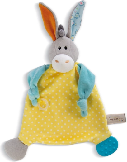 NICI comforter donkey with teether and pacifier holder